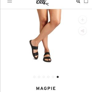 Beek.. by two Birds •Magpie• Studded Flat Sandals